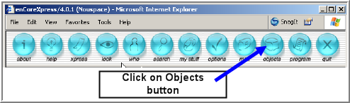 Objects button