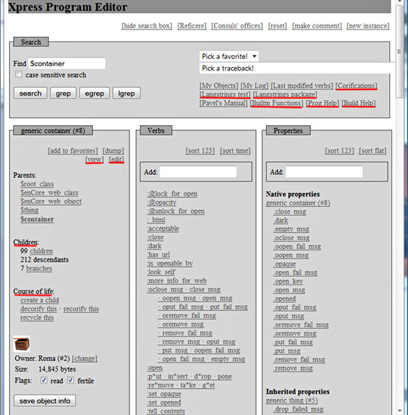 screenshot of program editor